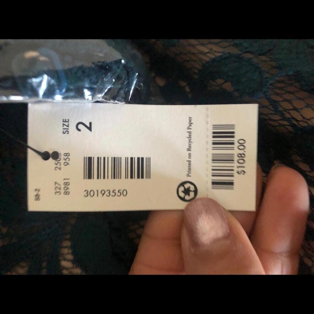 NWT The Limited Dress Strapless Dark Green Lace - Picture 6 of 7